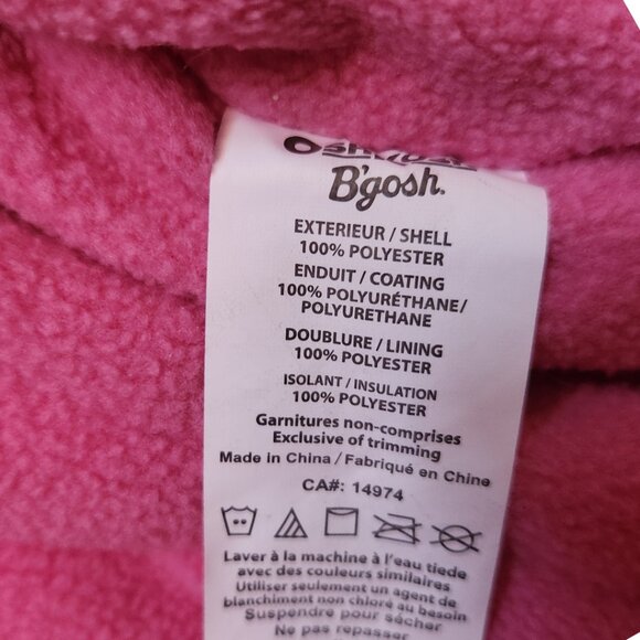 Carter's Pink Snowsuit with Mittens - Picture 8 of 9